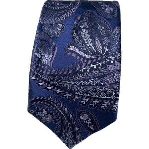 Ermenegildo Zegna Paisley 100% Silk Tie Purple Made In Italy 61”